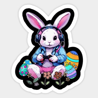 Happy Easter Day Bunny Egg Funny Boys Girls Kids Gamer Sticker